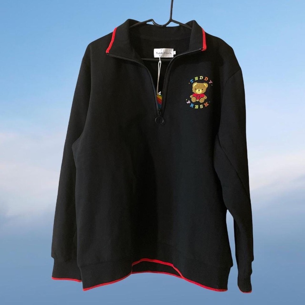 Teddy Fresh Quarter Zip Sweatshirt New with Tag